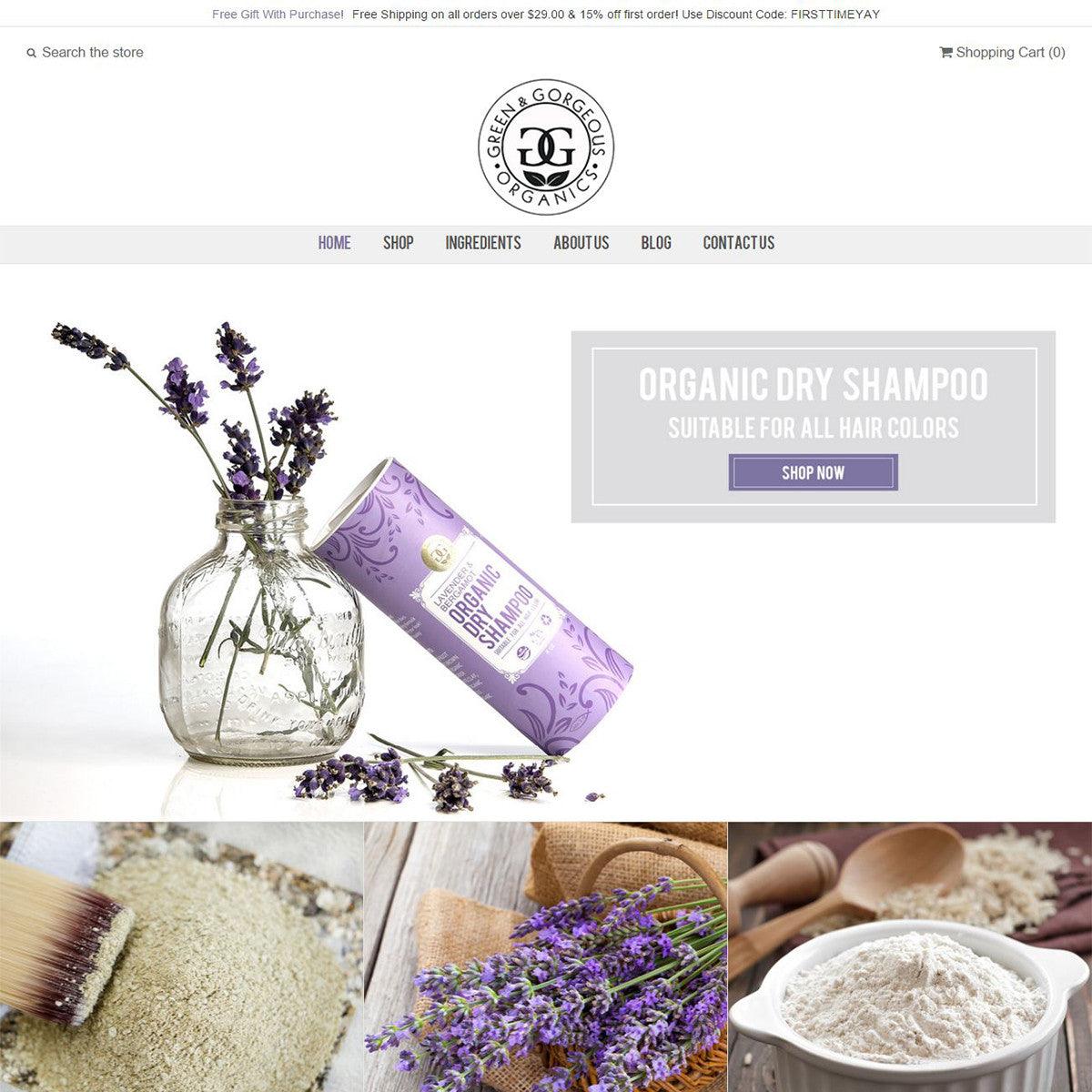 Green & Gorgeous Organics - Photography and Web Design - Los Angeles, US based Shopify Experts Revo Designs