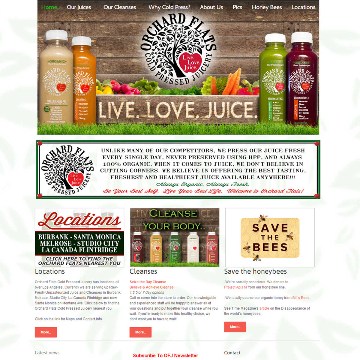 Orchard Flats Juicery - Photography and Web Design - Los Angeles, US based Shopify Experts Revo Designs