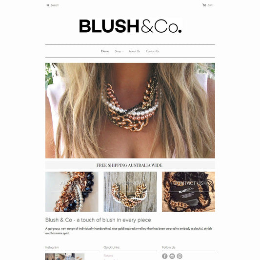 Blush & Co. - Photography and Web Design - Los Angeles, US based Shopify Experts Revo Designs