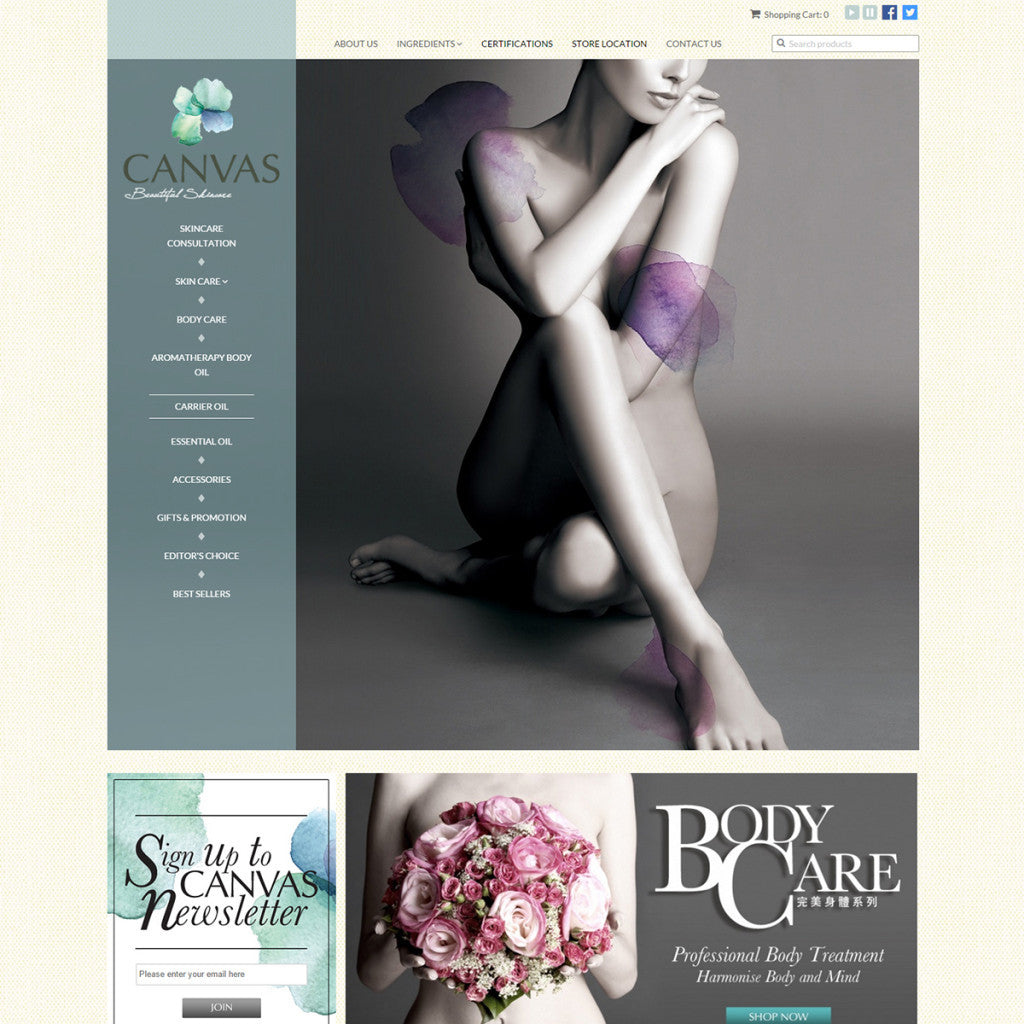 Canvas Beauty - Photography and Web Design - Los Angeles, US based Shopify Experts Revo Designs