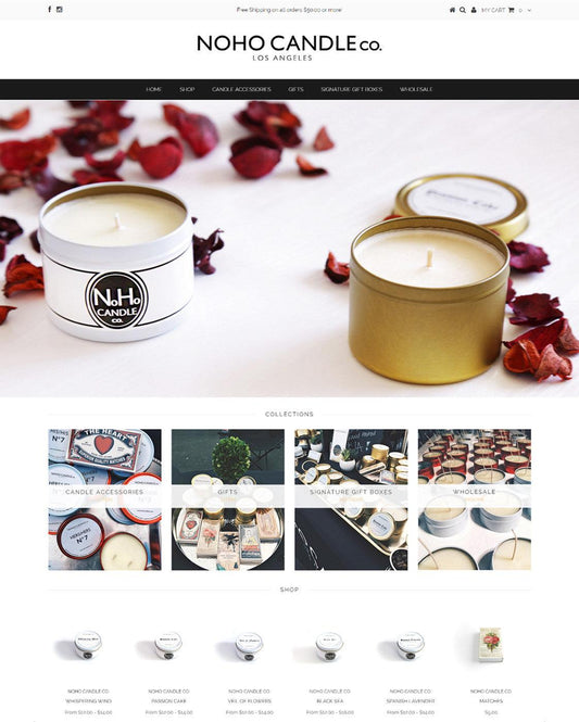 Noho Candle Co - Photography and Web Design - Los Angeles, US based Shopify Experts Revo Designs