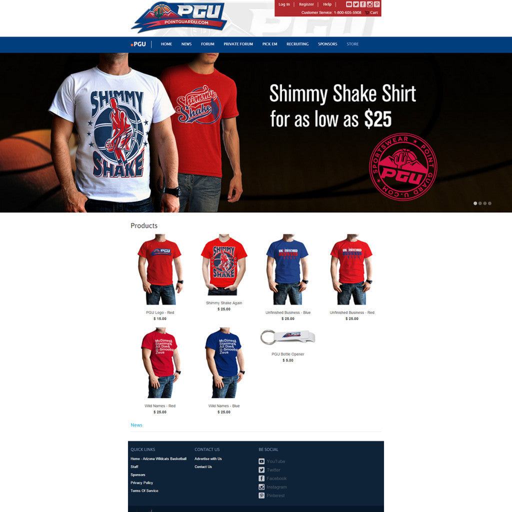 Point Guard University Apparel - Photography and Web Design - Los Angeles, US based Shopify Experts Revo Designs