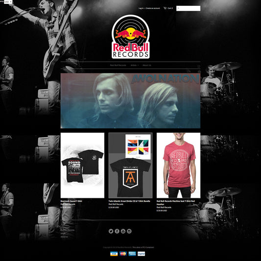 Red Bull Records - Photography and Web Design - Los Angeles, US based Shopify Experts Revo Designs