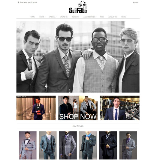 Suitfellas - Photography and Web Design - Los Angeles, US based Shopify Experts Revo Designs