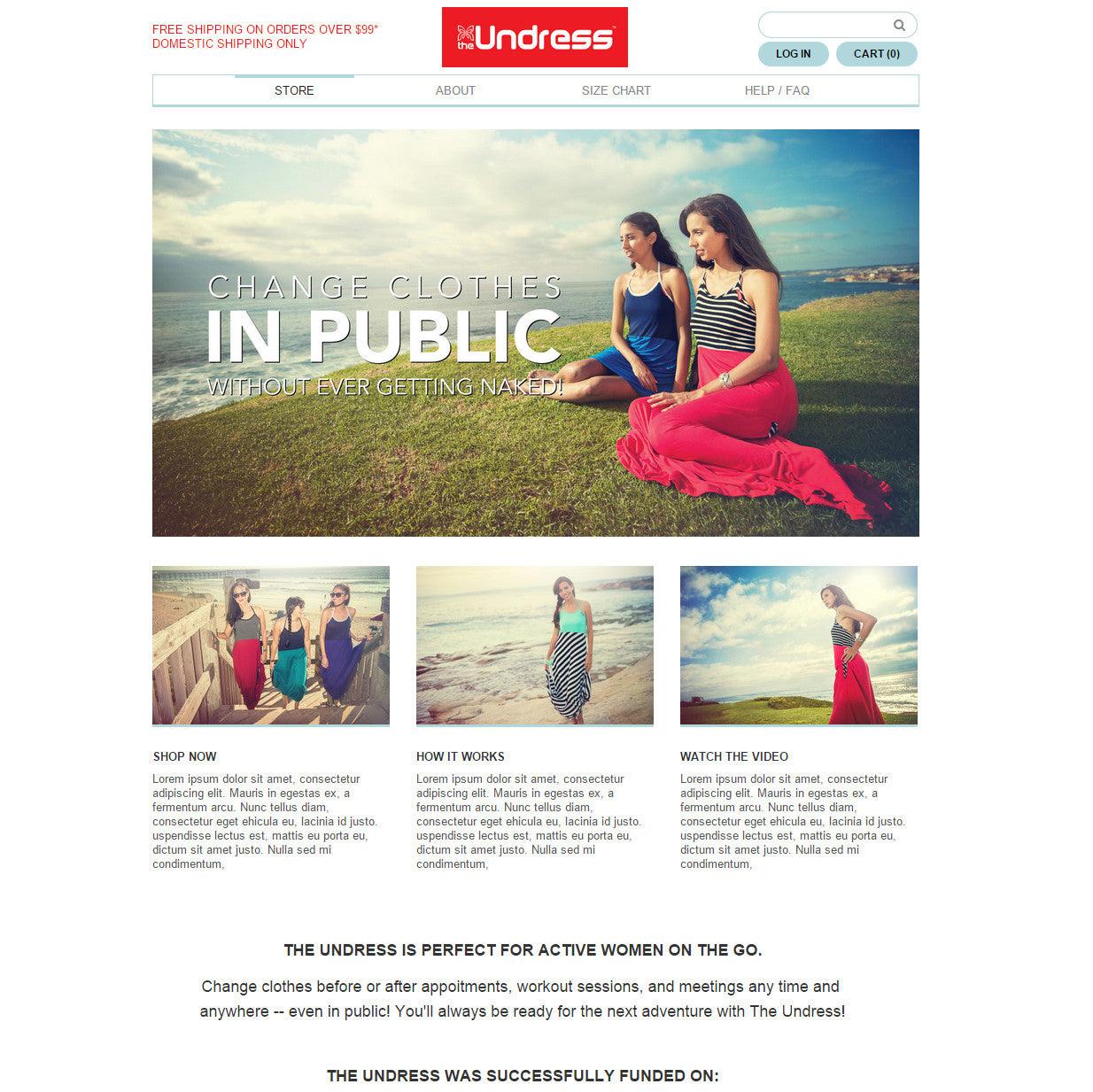 The Undress - Photography and Web Design - Los Angeles, US based Shopify Experts Revo Designs