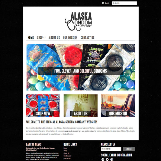 Alaska Condom Company - Photography and Web Design - Los Angeles, US based Shopify Experts Revo Designs